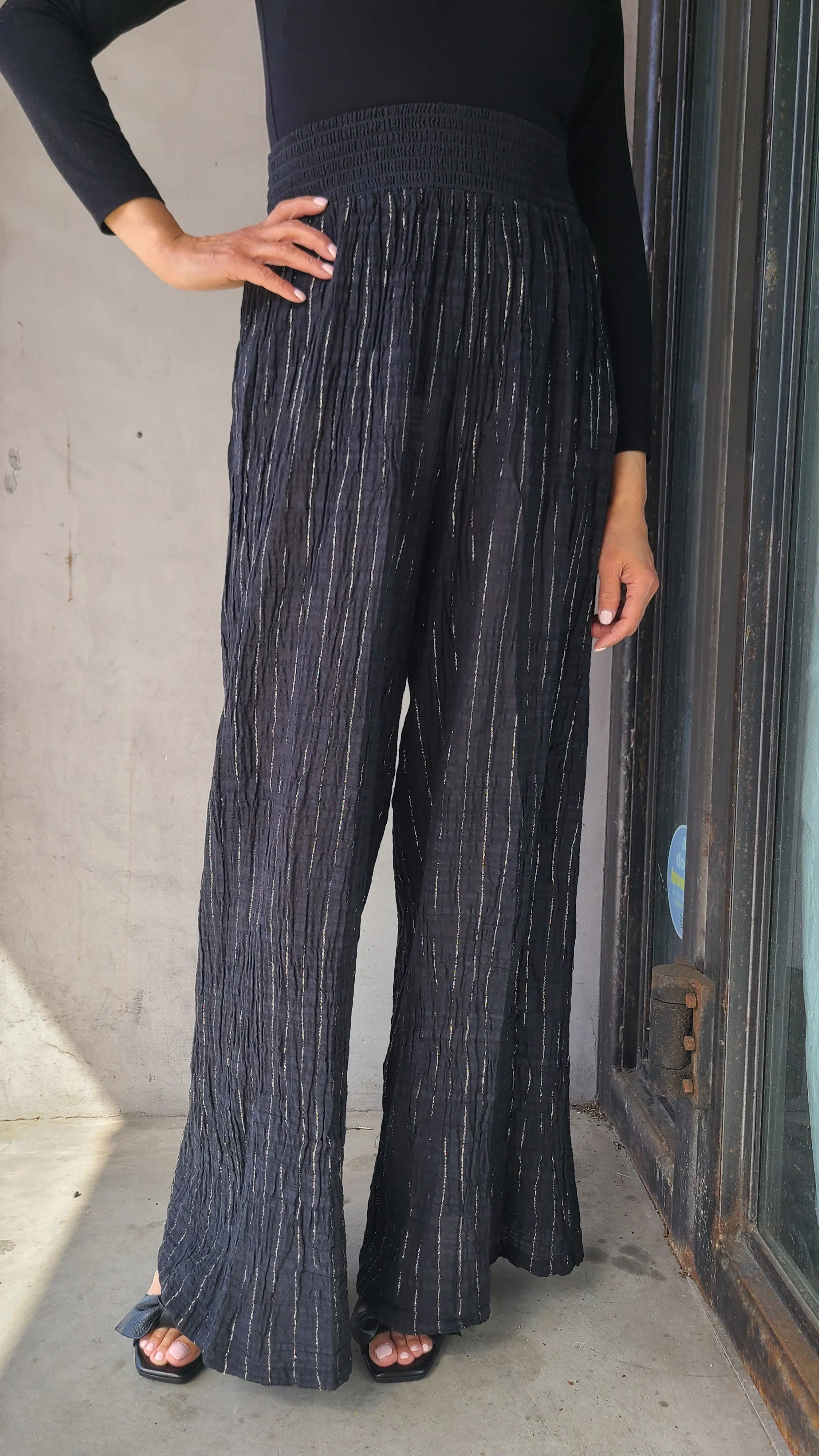 13-132 Black Cotton Pant