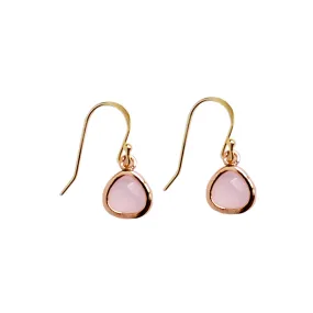 18 carat gold plated - Threads of Joy - Earrings - Rose Quartz