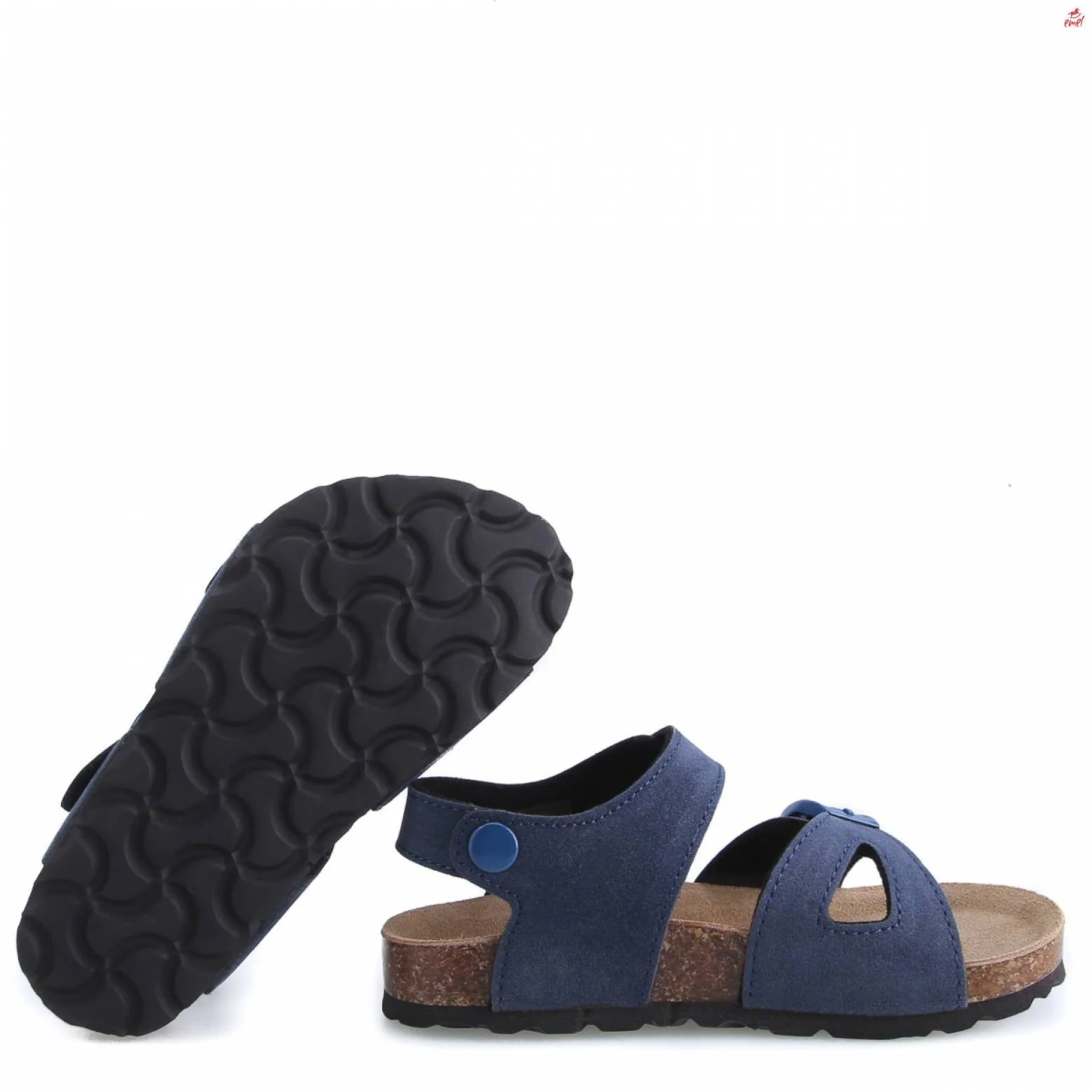 (1903-2) Emel Blue velcro sandals