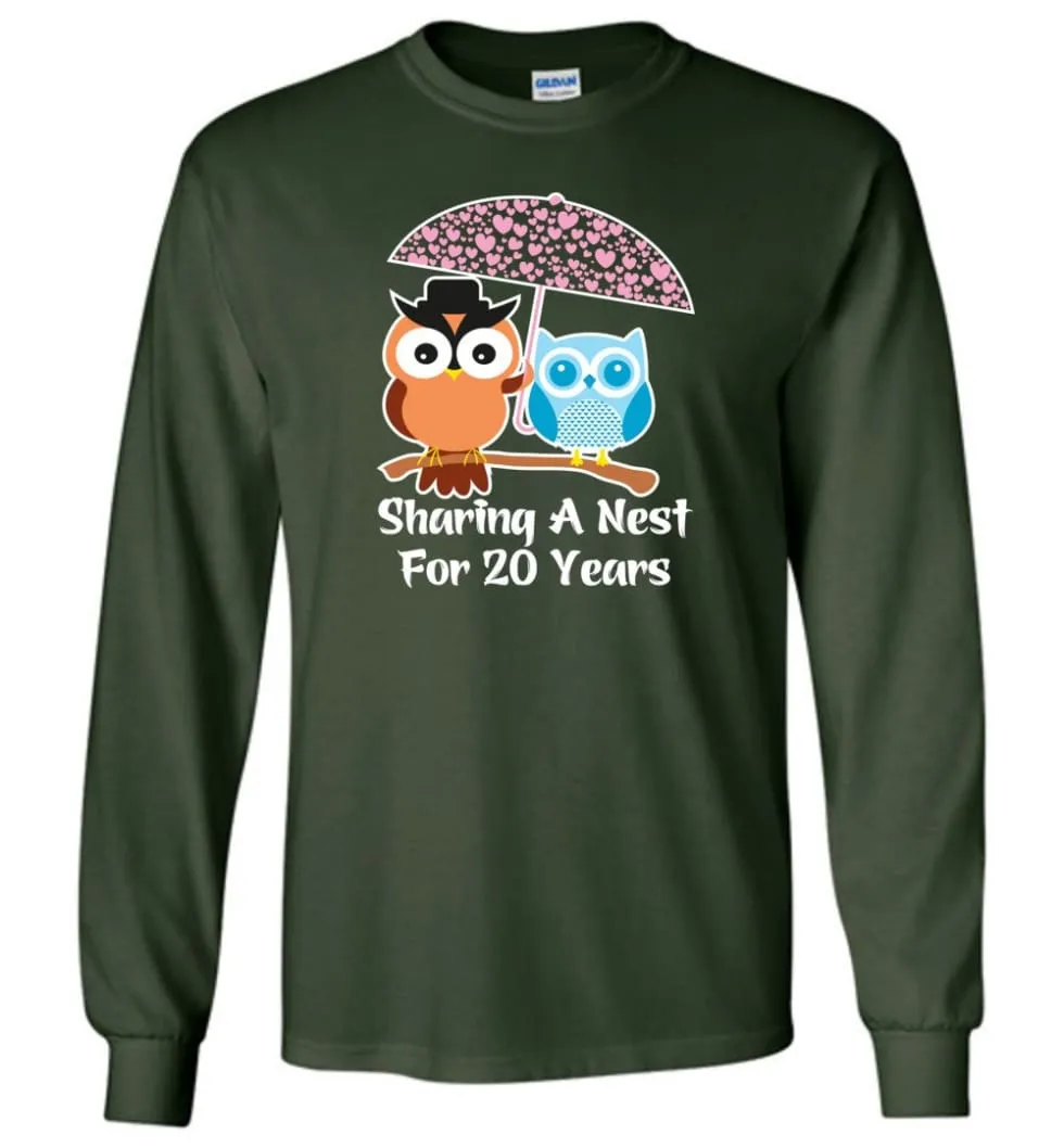 20 Years Wedding Anniversary Gifts Valentine's Day Long Sleeve T-Shirt