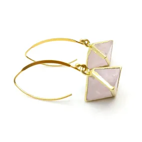 24 carat gold plated - Desert Rose - earrings