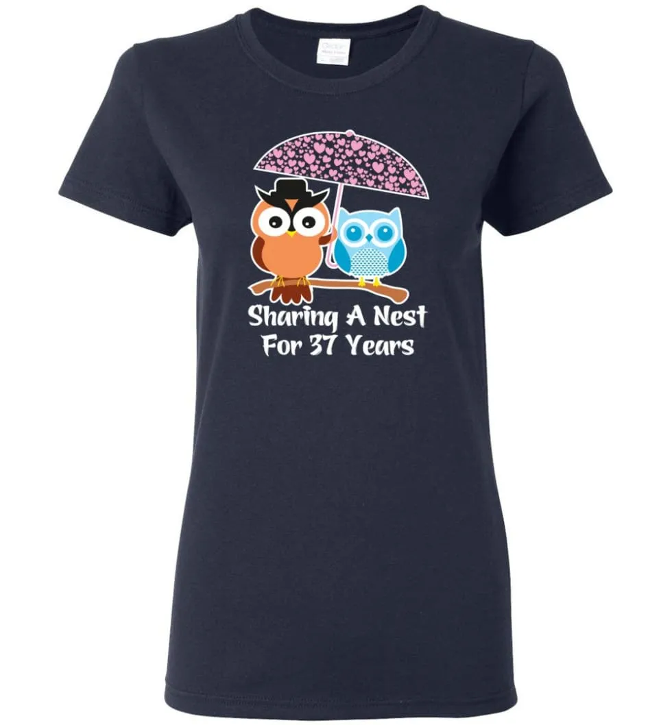 37 Years Wedding Anniversary Gifts Valentine's Day Women Tee