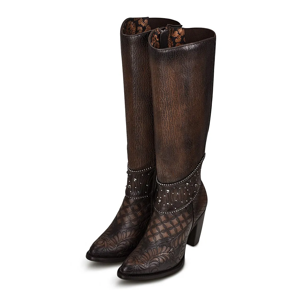 3F80RS - Cuadra black and brown Paris Texas fashion boots for women