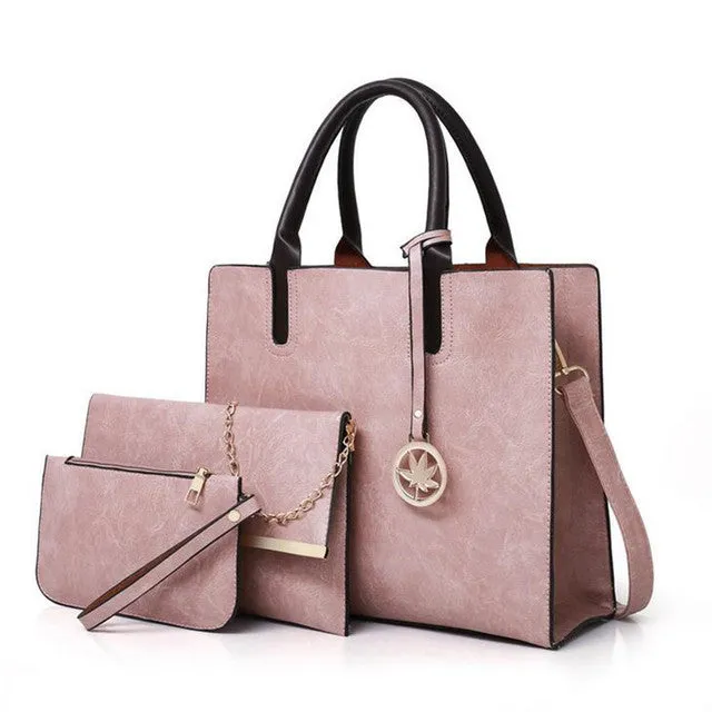 3PCS Set PU Leather Handbag