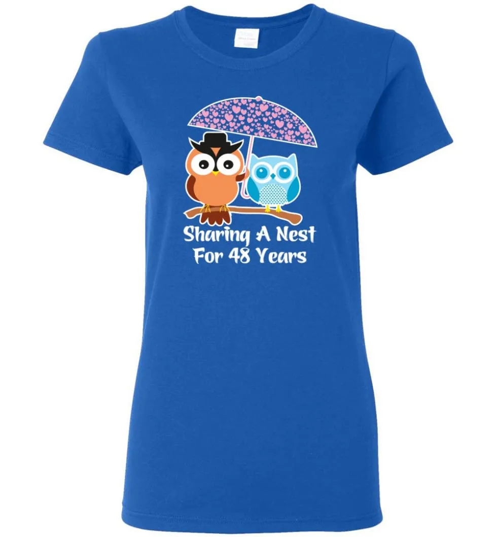 48 Years Wedding Anniversary Gifts Valentine's Day Women Tee