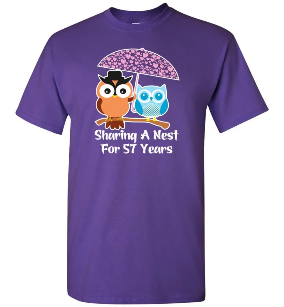 57 Years Wedding Anniversary Gifts Valentine's Day T-shirt