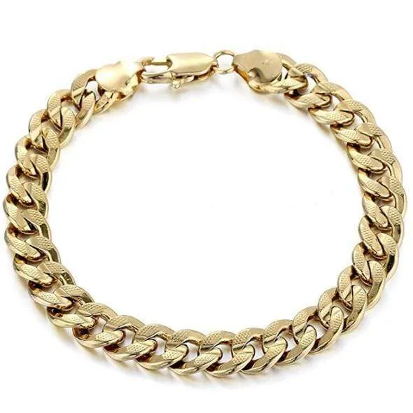 6mm 9 inches gold plated Italian bracelet