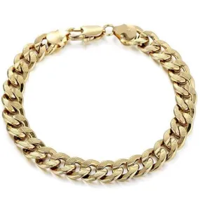 6mm 9 inches gold plated Italian bracelet