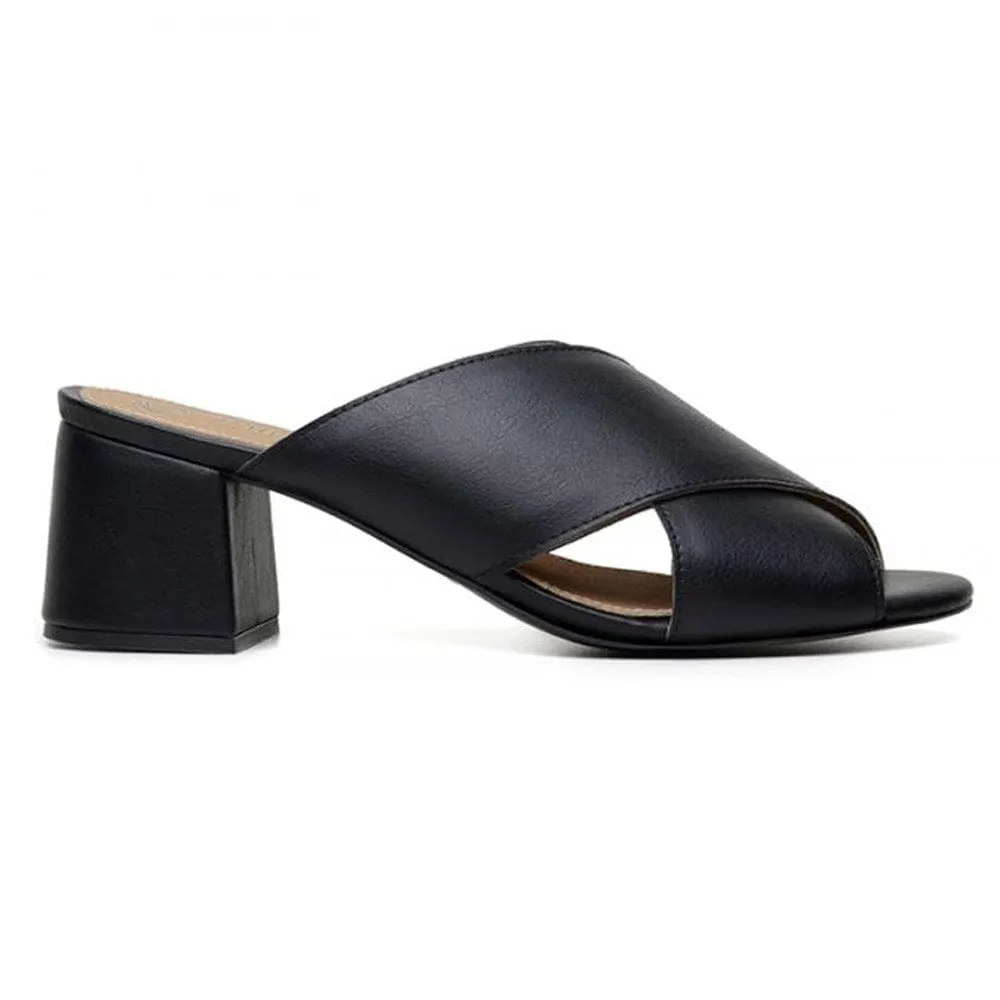 Ahimsa Dolores Vegan Heeled Sandals - Black