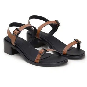 Ahimsa Lucia Vegan Heeled Sandals - Brown