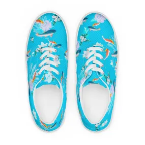 Aquatic Print Women’s lace-up canvas shoes