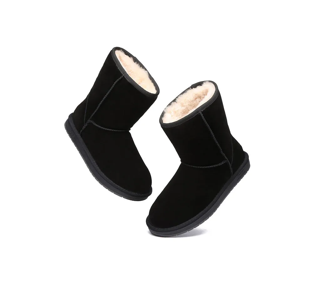 Australian Genuine Sheepskin Unisex Short Classic Suede Boots