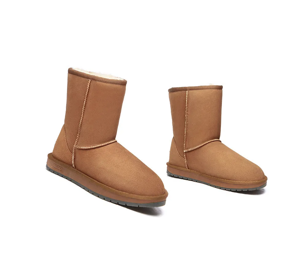 Australian Genuine Sheepskin Unisex Short Classic Suede Boots