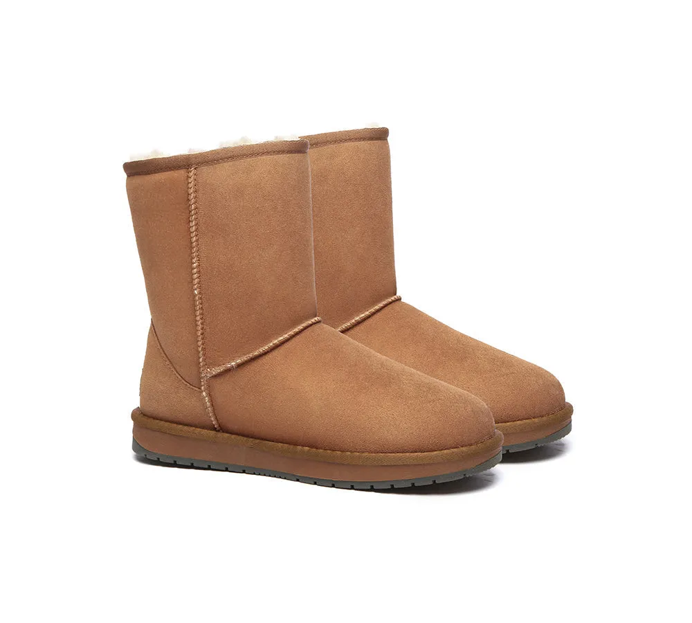 Australian Genuine Sheepskin Unisex Short Classic Suede Boots