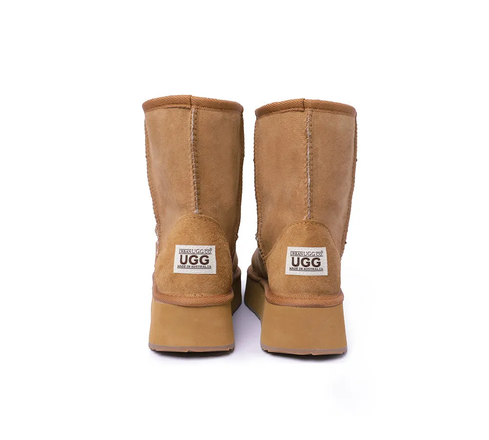 Australian Made Sheepskin Wool Boots Short Platform