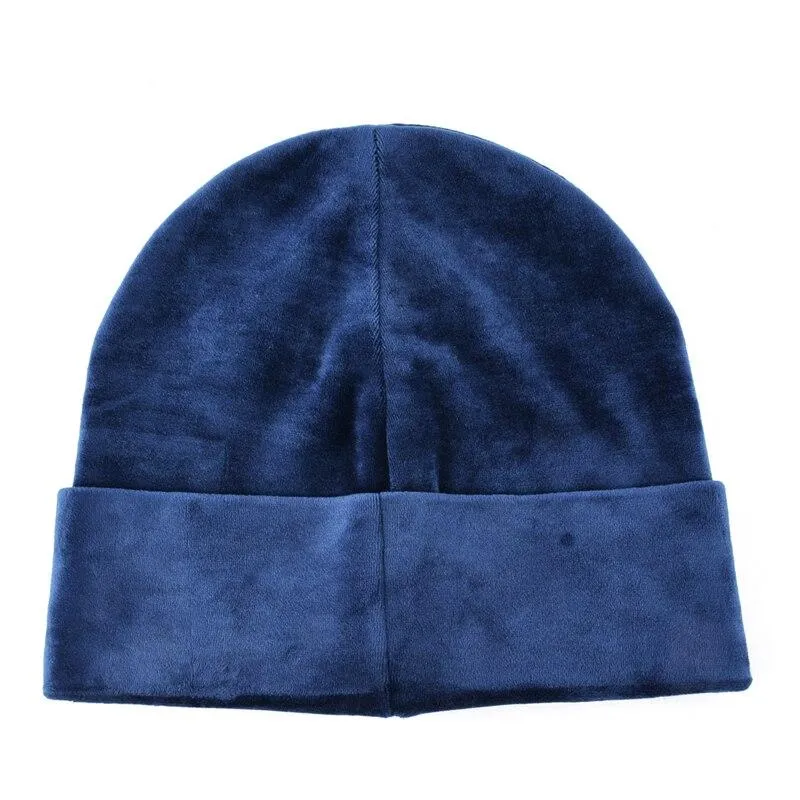 Autumn Winter Velvet and Butterfly Rhinestone Beanies Cap for Women