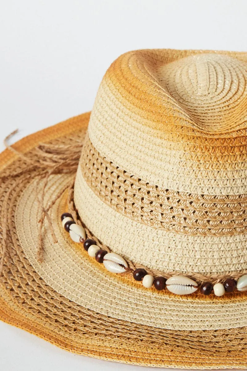 Beige Straw Cowboy Hat