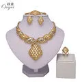 Big African jewelry set Gold-color Necklace Sets Fashion Wedding Bridal Set