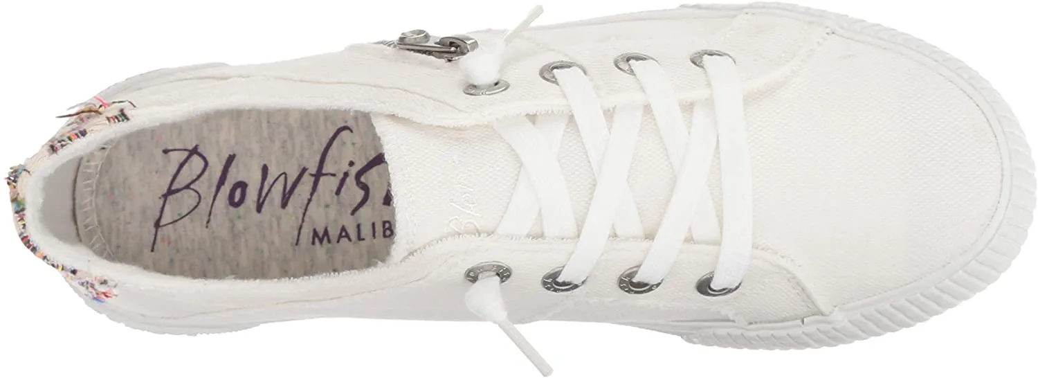 Blowfish Malibu Fruit Sneaker White Smoked 16oz Canvas Lace Up Fashion Shoes