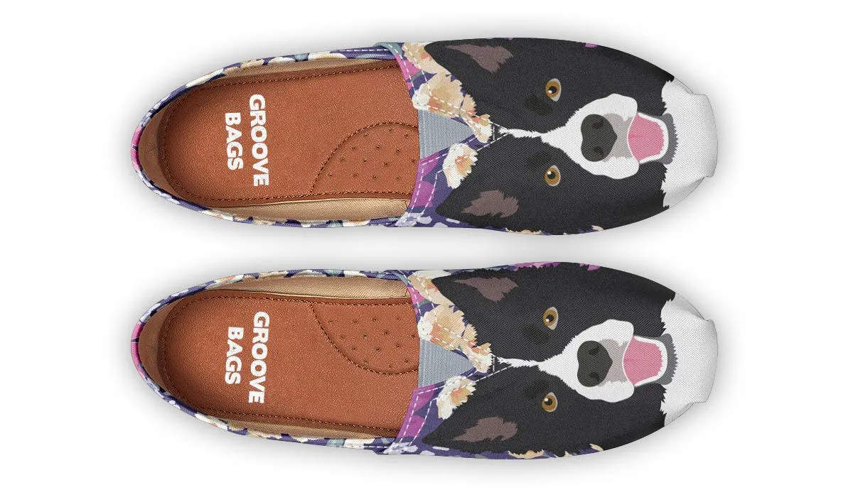 Border Collie Dog Portrait Casual Shoes