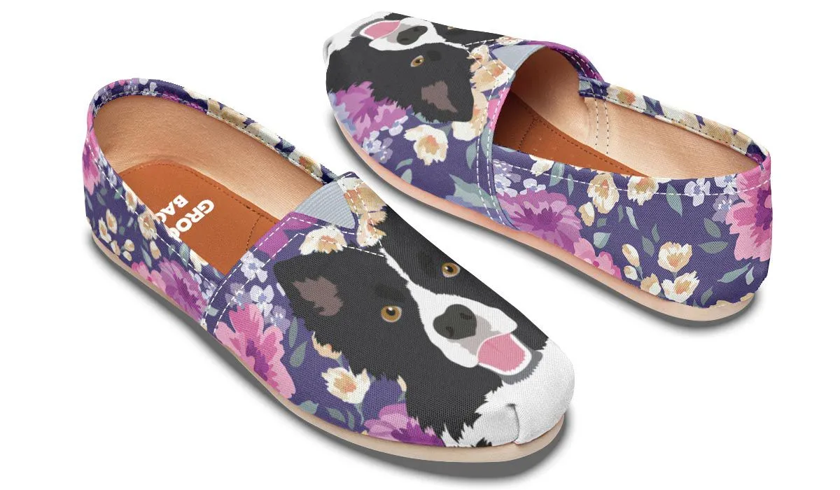 Border Collie Dog Portrait Casual Shoes