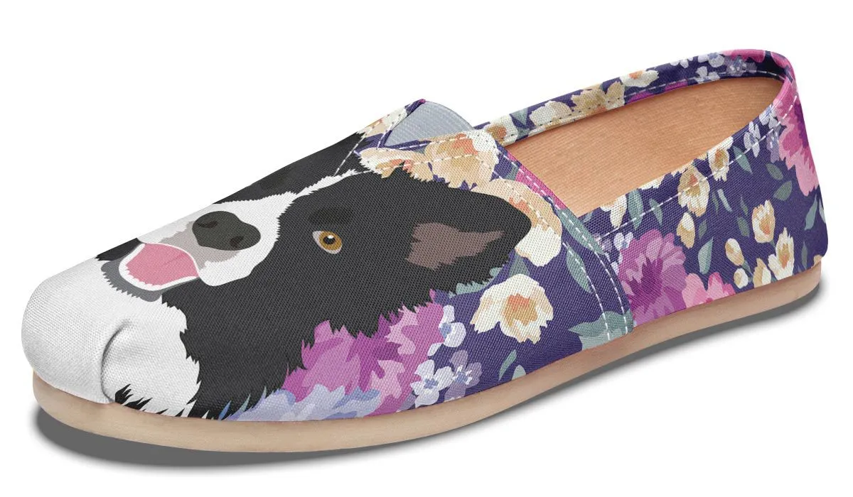 Border Collie Dog Portrait Casual Shoes