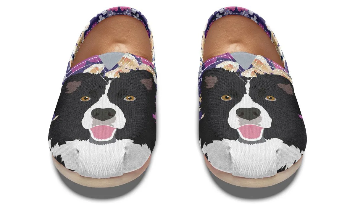 Border Collie Dog Portrait Casual Shoes