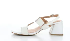 Bos & Co Glow Sandals | White   Silver