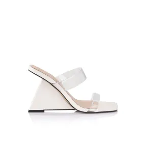 Brooke Wedge Ivory Leather