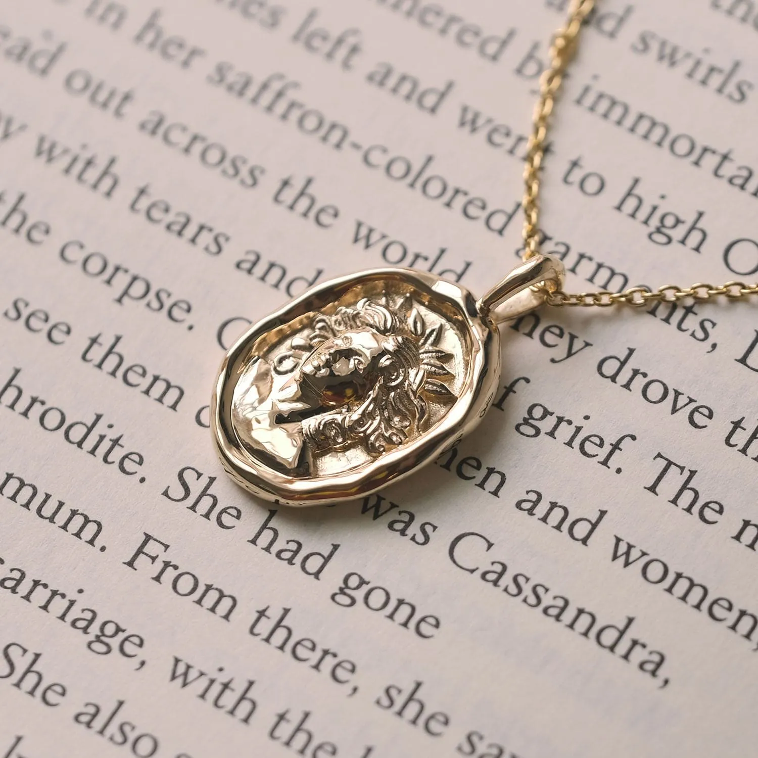 Cassandra of Troy Molten Gold Pendant