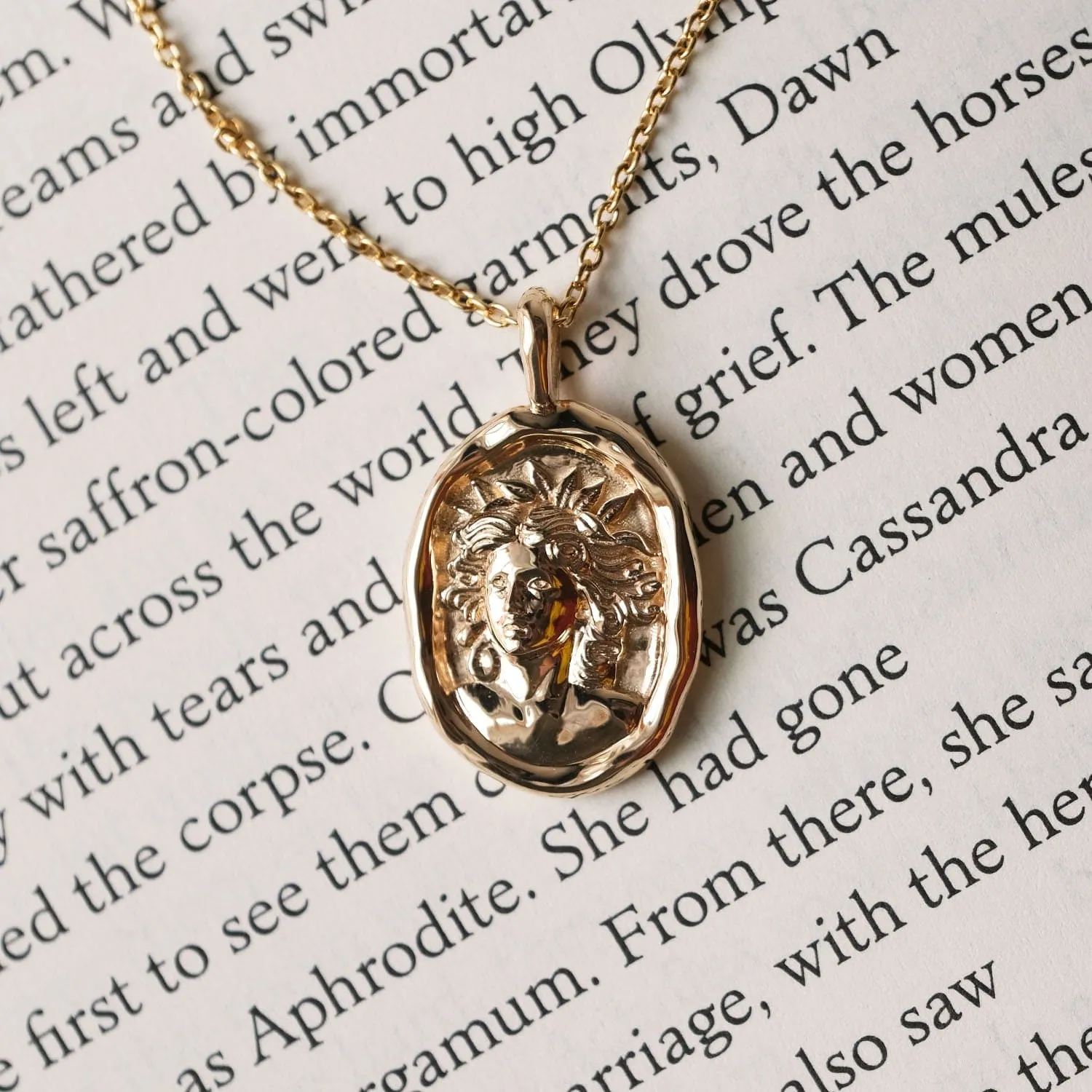 Cassandra of Troy Molten Gold Pendant