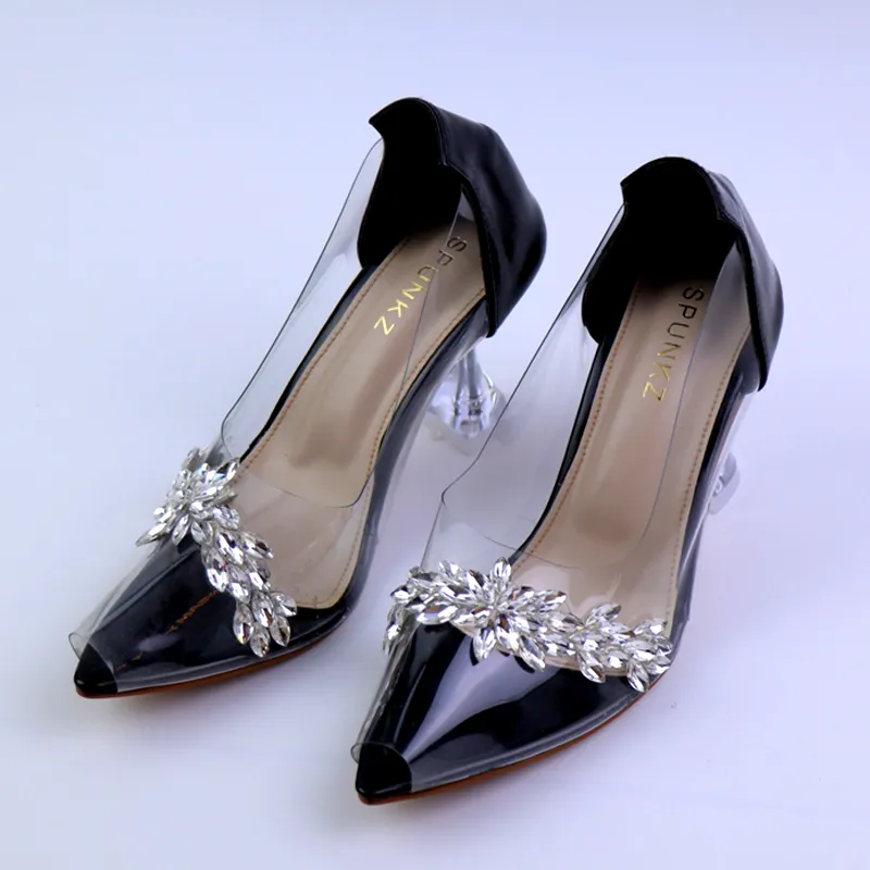 Cinderella Glass Pointed High Heels Women Shoes in Pakistan