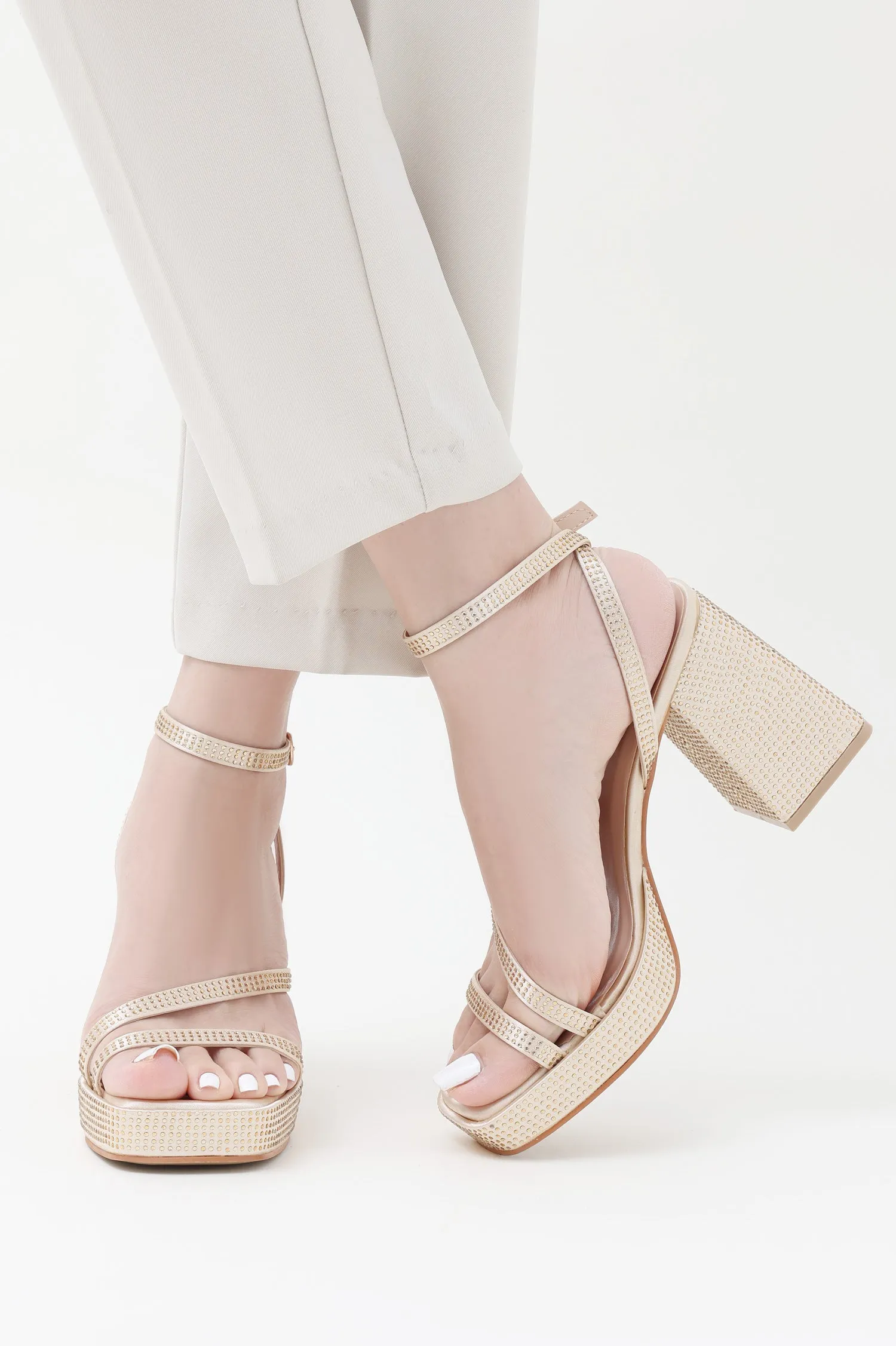 ELEGANZA AURA HEELS-GOLD