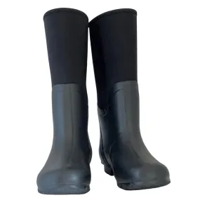 Extra Wide Calf Black Neoprene Wellies - Wide in Foot and Ankle - Fit 40-50cm Calf