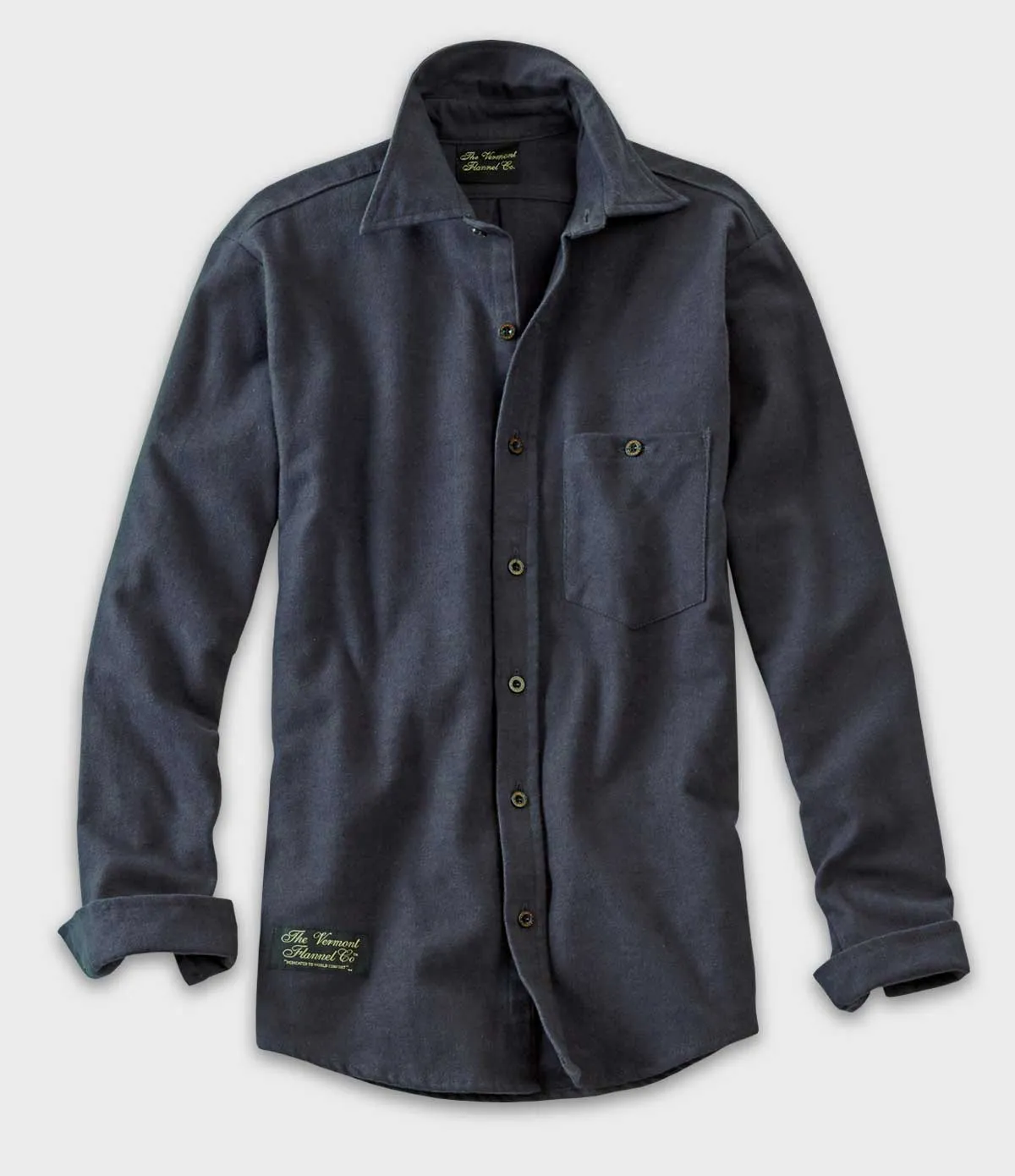 Fitted Flannel Shirt - Dark Gray