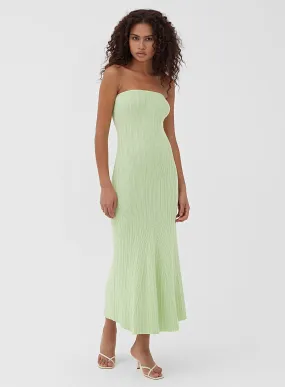 Green Bandeau Knitted Maxi Dress – Henley