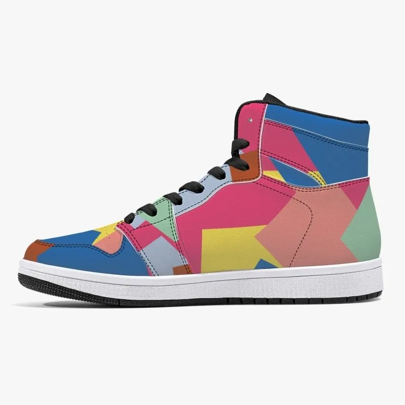 High-Top Leather Sneakers - Color