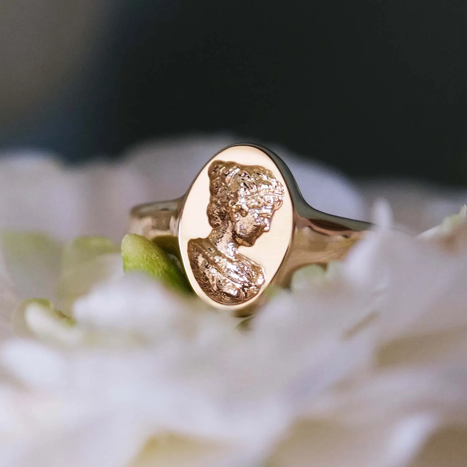 Hypatia Solid Gold Signet Ring