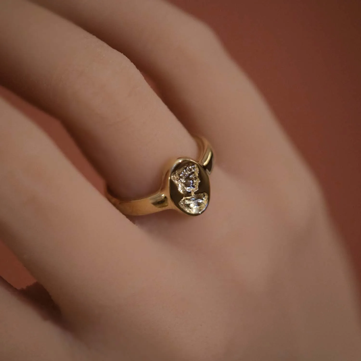 Hypatia Solid Gold Signet Ring