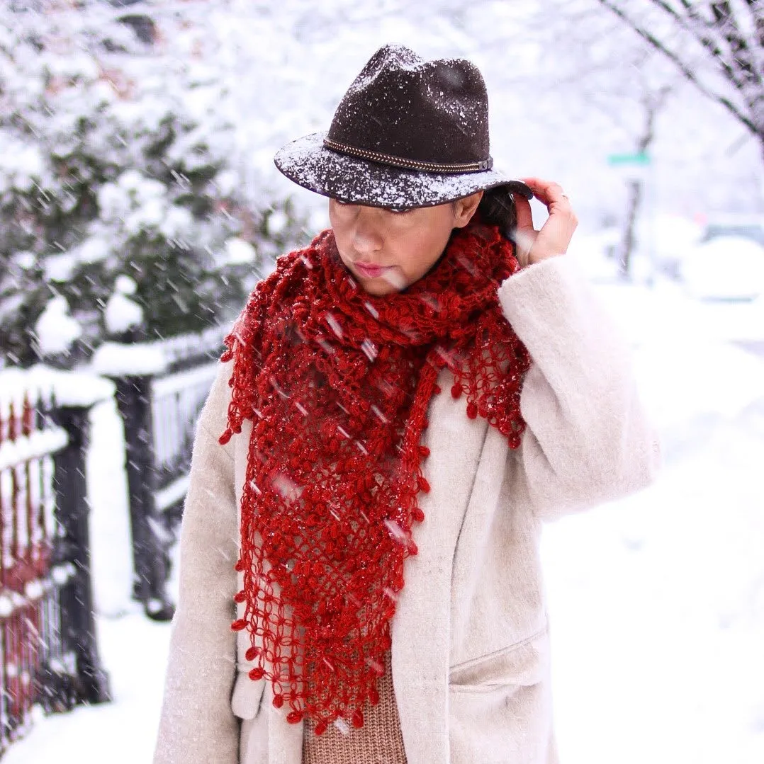 IVY Wool Crochet Scarf