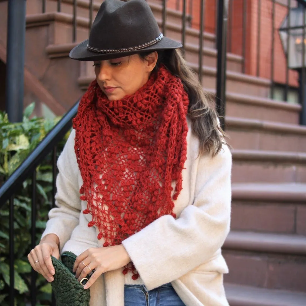 IVY Wool Crochet Scarf