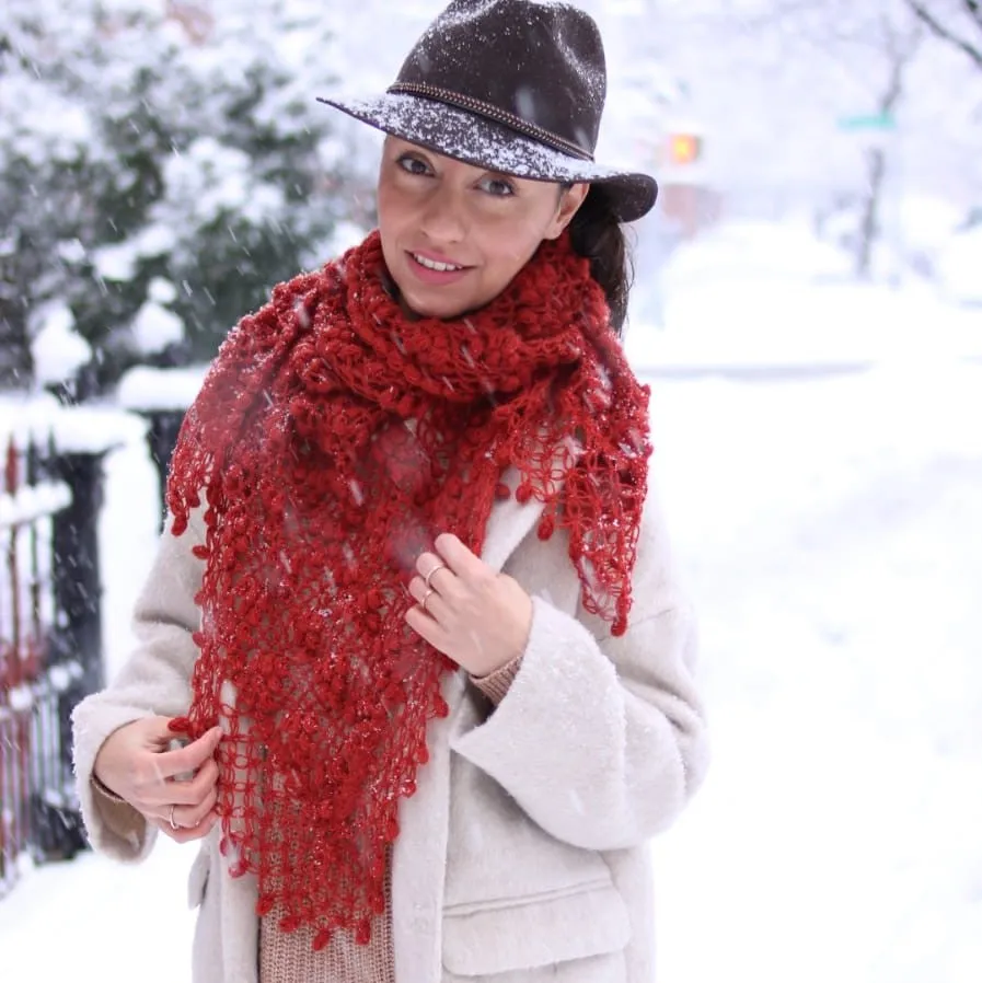 IVY Wool Crochet Scarf