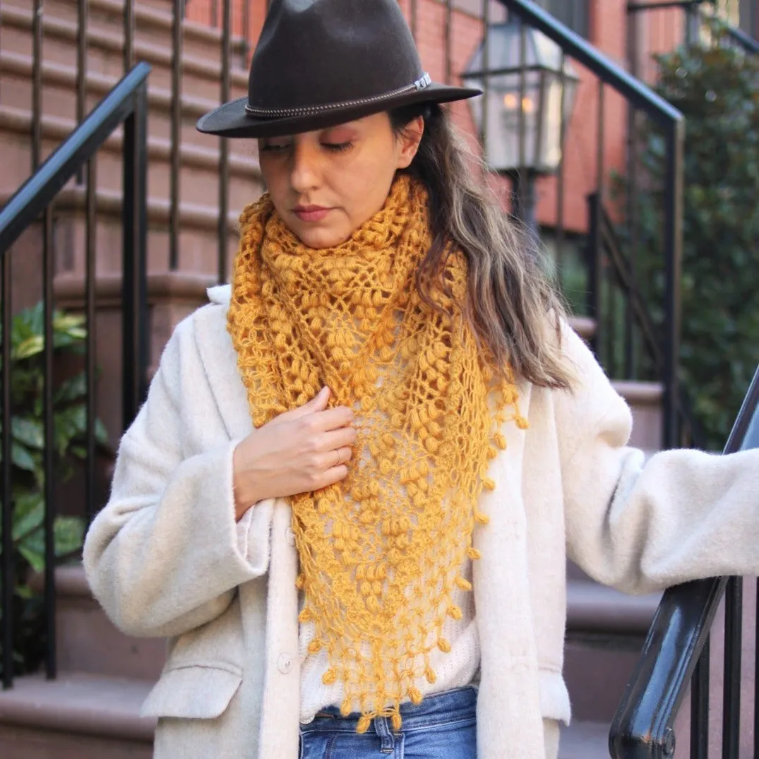 IVY Wool Crochet Scarf