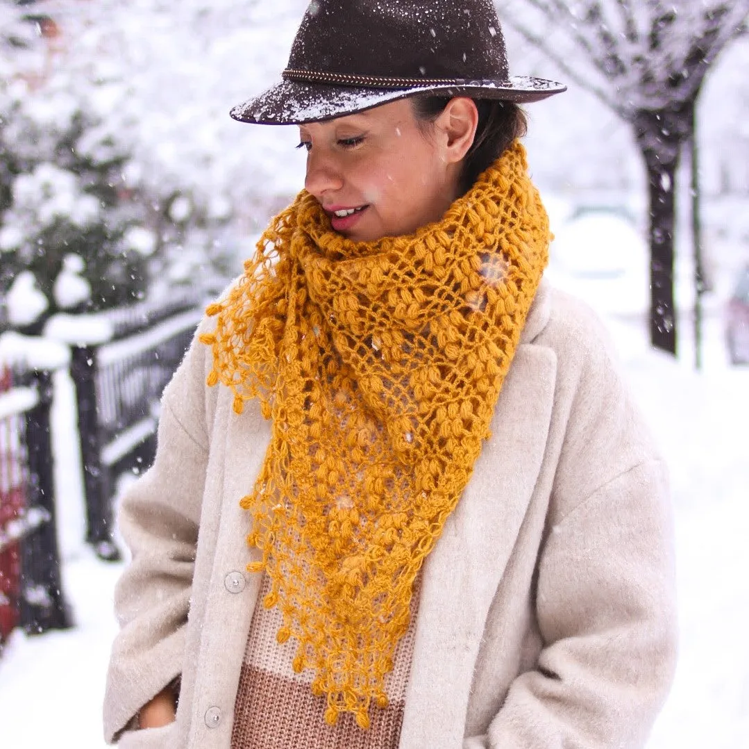 IVY Wool Crochet Scarf