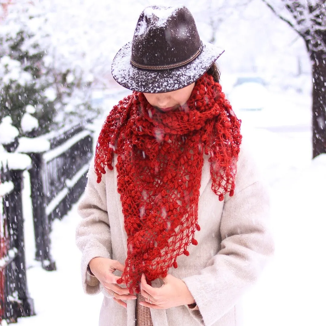 IVY Wool Crochet Scarf