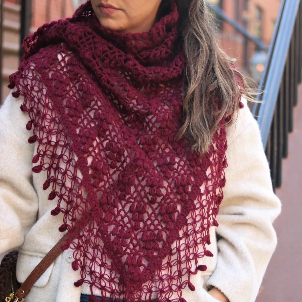 IVY Wool Crochet Scarf