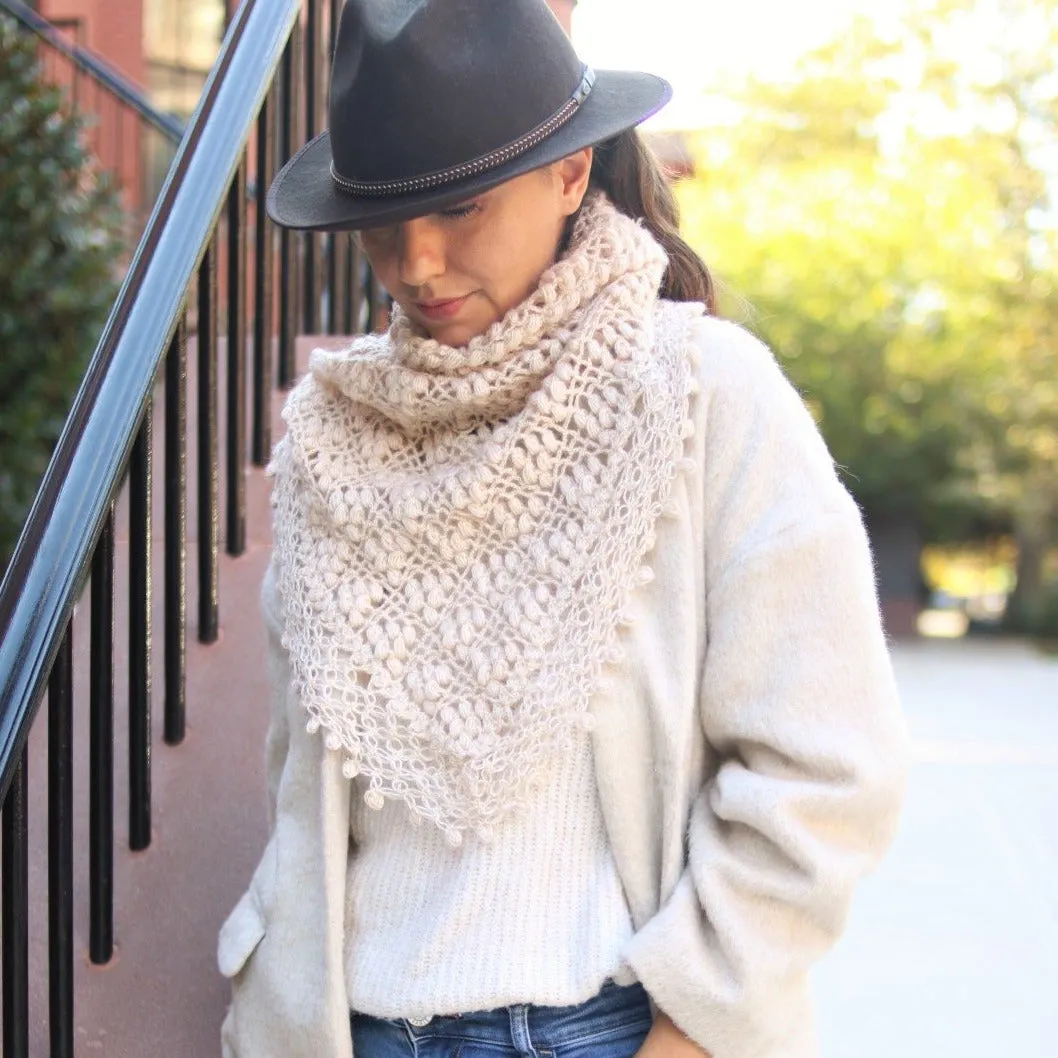 IVY Wool Crochet Scarf