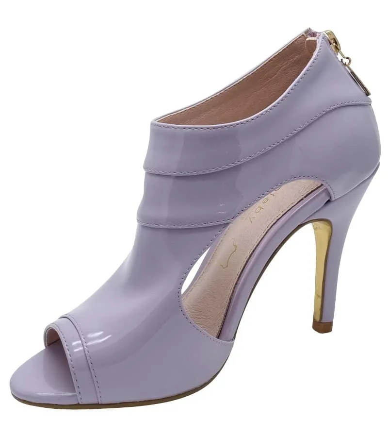 Kate Appleby Womens Purple Patent High Heel Peep Toe Shoe - Alsagar