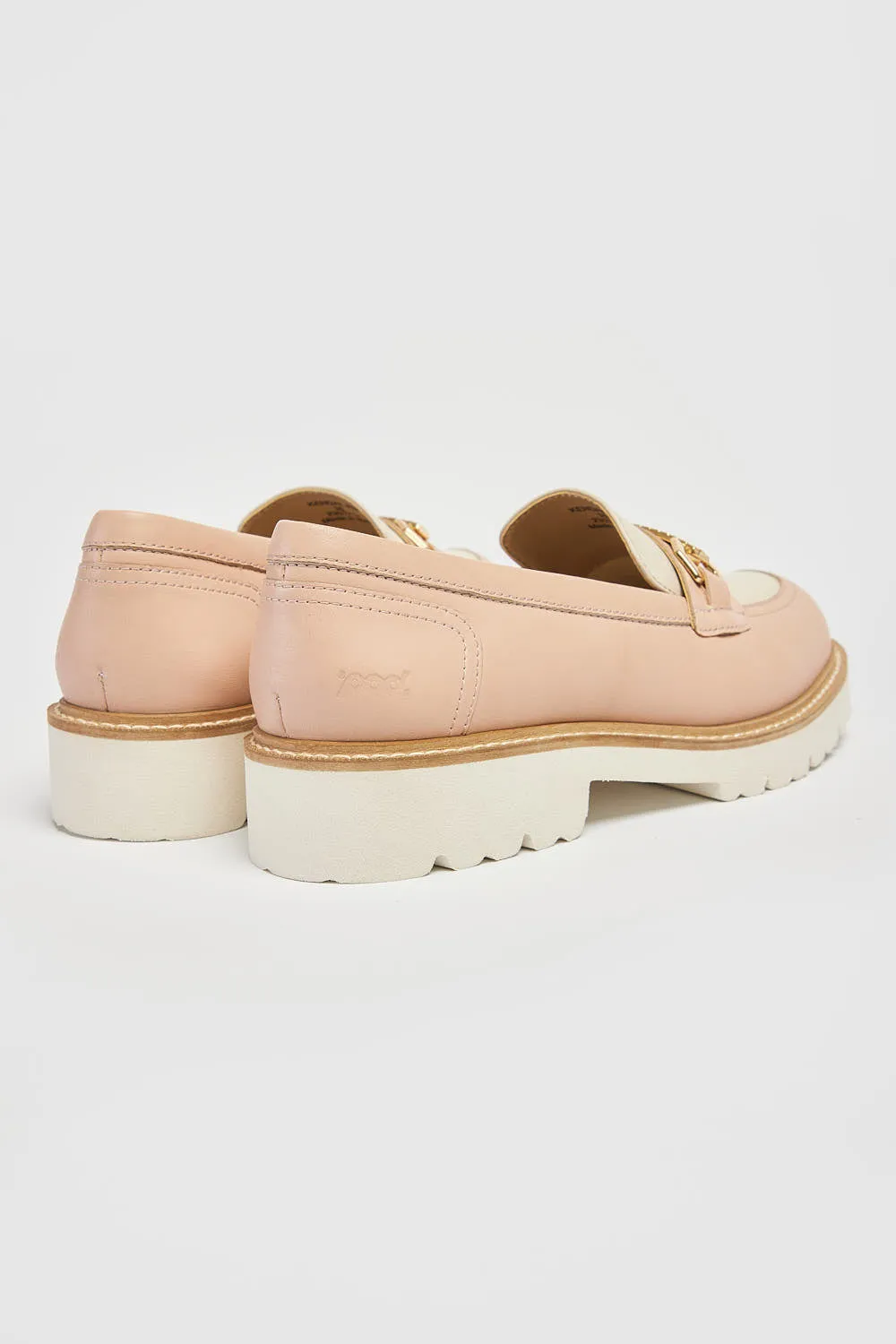 Ladies Slip On Loafers Pod Leather Ladies Shoes Pink Kendal sale