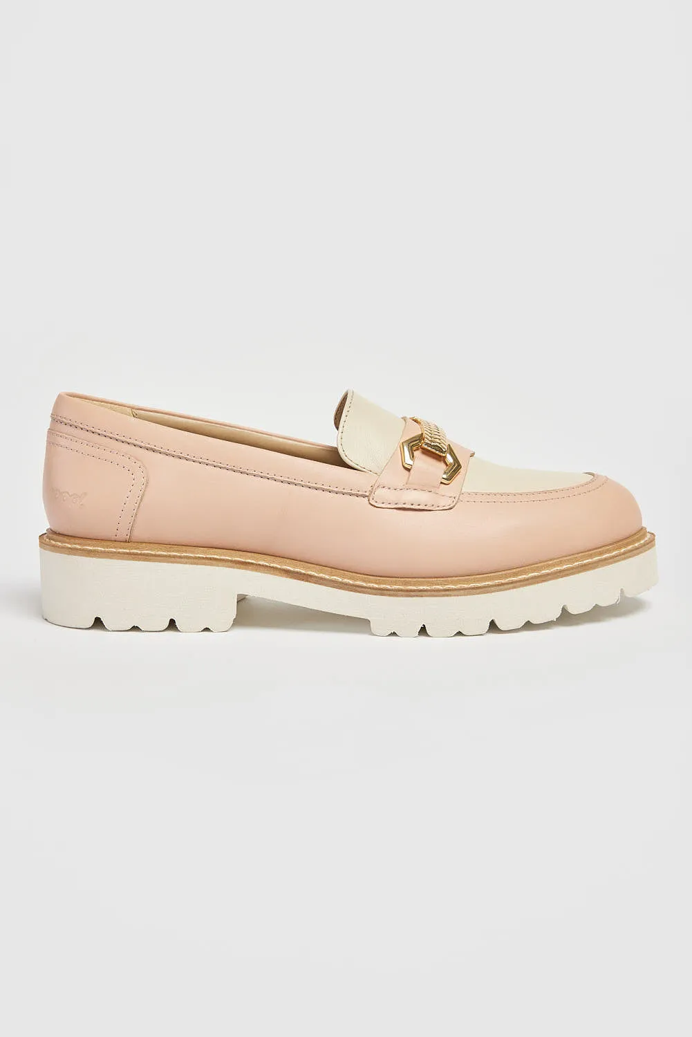 Ladies Slip On Loafers Pod Leather Ladies Shoes Pink Kendal sale